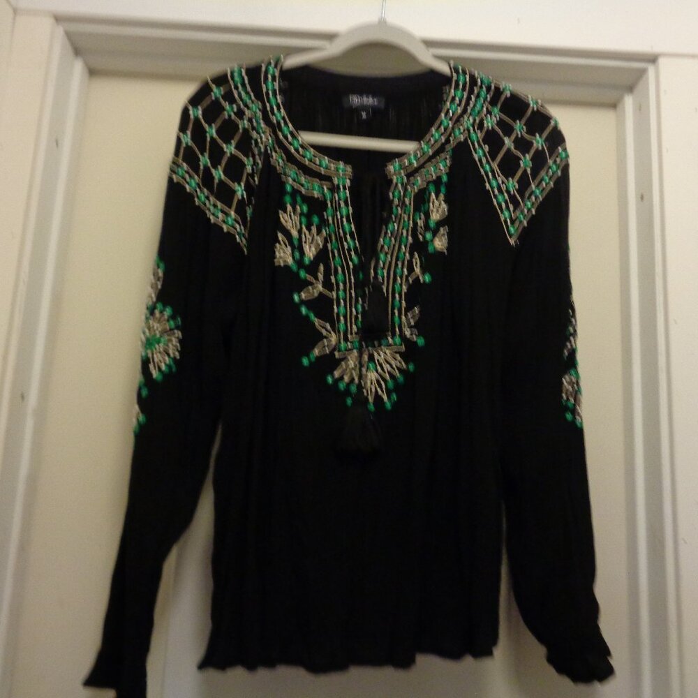 BEADED BOHO FESTIVAL GIRL BLOUSE BY RD KOKO M